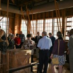 Guests gather for a docent tour of the Red Barn.