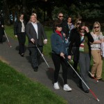 White Cane users traveling the course of Riverfront Park