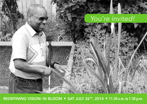 Redefining Vision: In Bloom invitation graphic