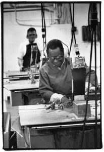 Vintage photo of Quincy in the Machine Shop