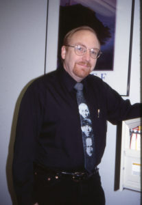 Vintage photo of Paul working at the Lighthouse in the 1990s